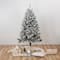 4.5ft. Pre-Lit Flocked Madison Pine Artificial Christmas Tree, Multicolor Lights